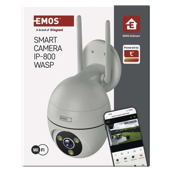 Розумна IP-камера Emos H4057 GoSmart зовнішня з Wi-Fi, живлення 5V/1A, біла H4057 фото