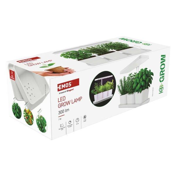 LED лампа для растений EMOS Z7904 7W с таймером