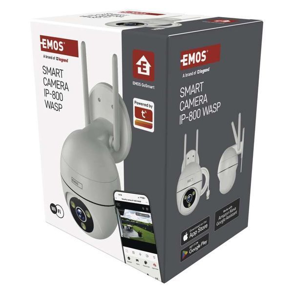 Розумна IP-камера Emos H4057 GoSmart зовнішня з Wi-Fi, живлення 5V/1A, біла H4057 фото