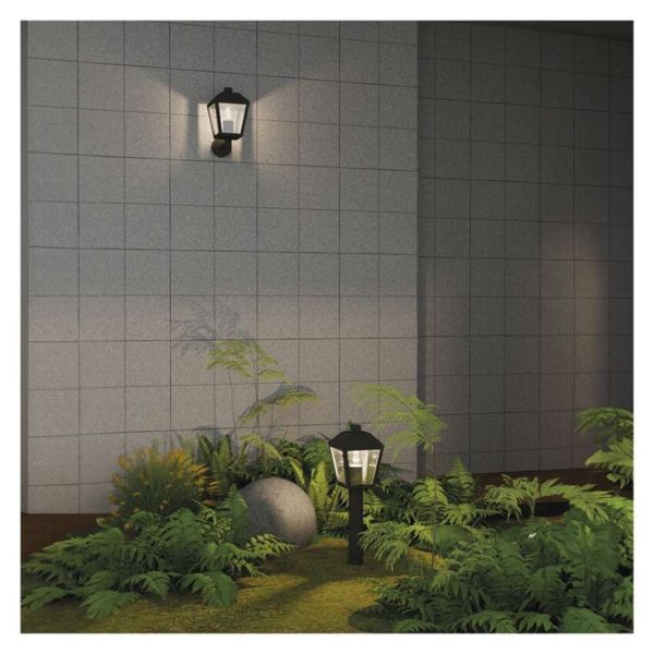 Светодиодный садовый настенный свет с датчиком сумерек ADENIA, 19,8&times;15&times;29,8 см, 1&times;E27, 15 Вт ZGB040P ZGB040P фото