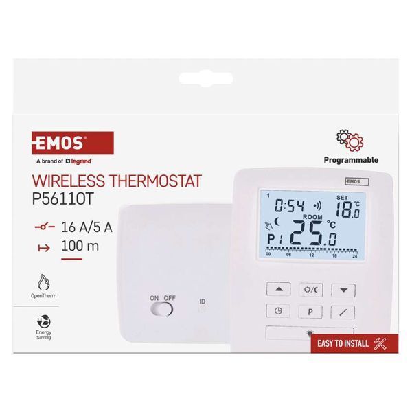 Кімнатний програмований бездротовий термостат OpenTherm P5611OT P5611OT фото