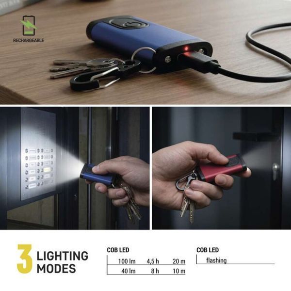 Світлодіодний акумуляторний міні ліхтарик-брелок EMOS P4724 100 Lm Li-pol 200 mAh P4724 фото