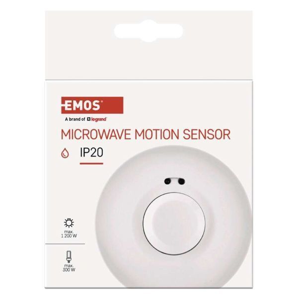 Датчик руху мікрохвильовий EMOS G1180 IP20 1200W білий G1180 фото