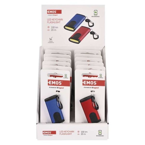 Світлодіодний акумуляторний міні ліхтарик-брелок EMOS P4724 100 Lm Li-pol 200 mAh P4724 фото