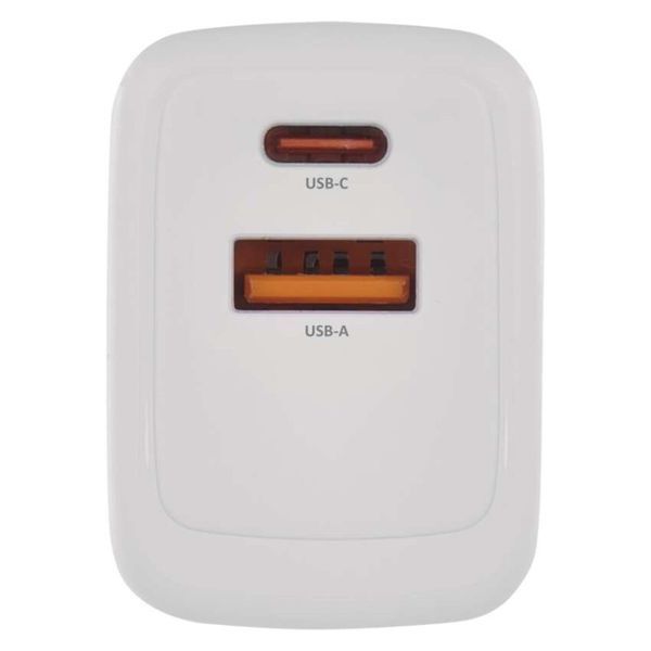 Універсальний USB GAN зарядний пристрій EMOS V04G45 1xUSB-A, 1xUB-C 20W 220V PD V04G45 фото