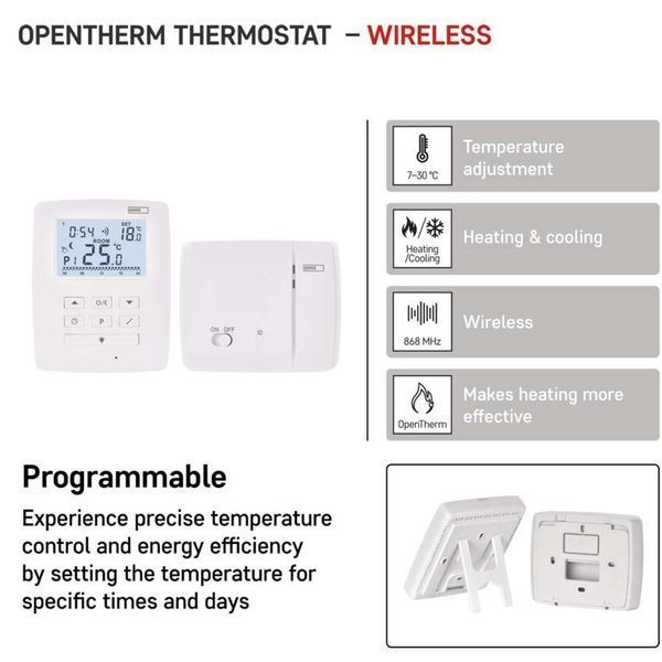 Кімнатний програмований бездротовий термостат OpenTherm P5611OT P5611OT фото
