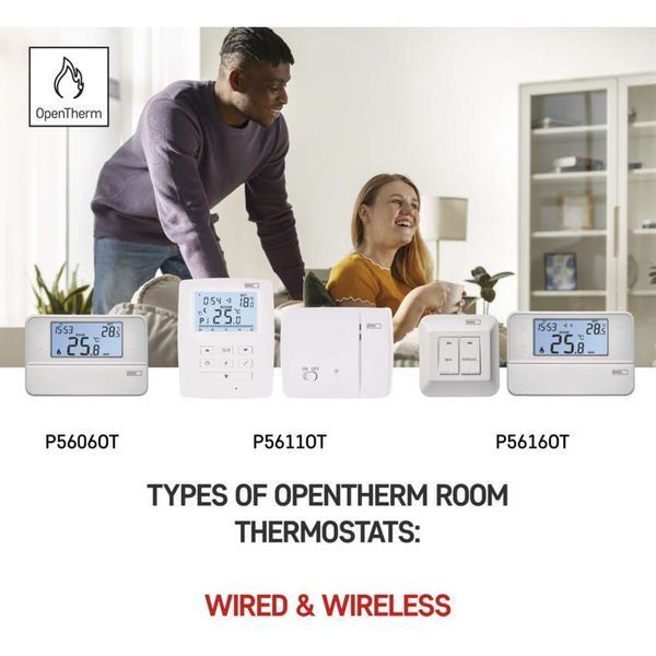 Кімнатний програмований бездротовий термостат OpenTherm P5611OT P5611OT фото
