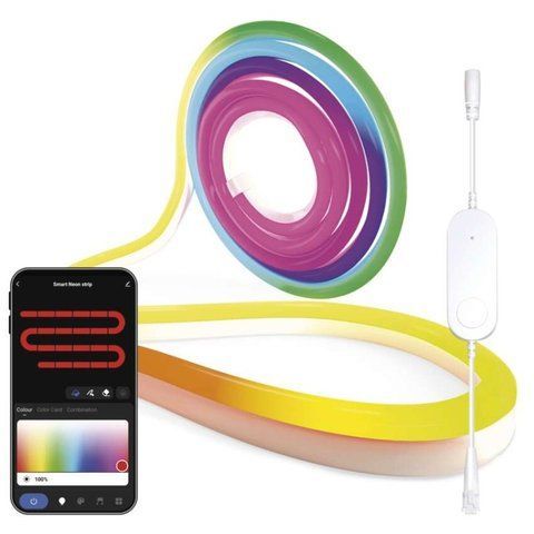 Розумна гнучка світлодіодна стрічка EMOS ZPW513I NEON біла, 5 м, 33 Вт, RGBIC, WiFi ZPW513I фото
