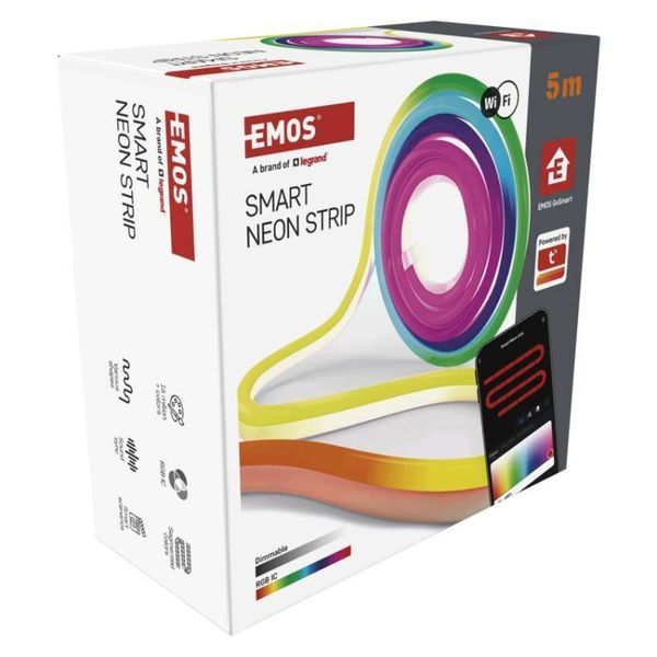 Умная гибкая светодиодная лента EMOS ZPW513I NEON белая, 5 м, 33 Вт, RGBIC, WiFi ZPW513I фото