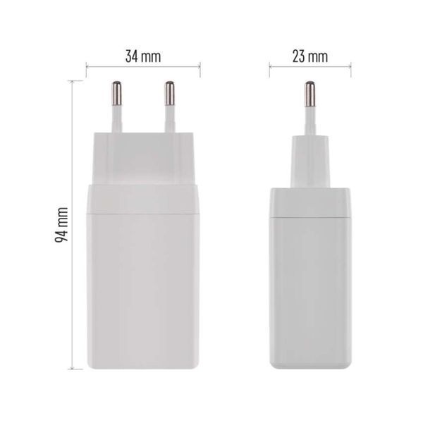 Универсальное USB GAN зарядное устройство EMOS V05G65 1xUSB-A, 2xUB-C 65W 220V PD V05G65 фото