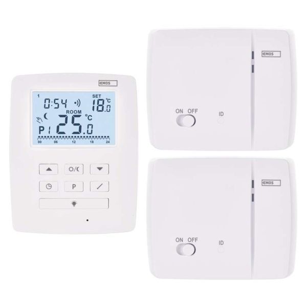 Кімнатний програмований бездротовий термостат OpenTherm P5611OT.2R з 2 приймачами P5611OT.2R фото