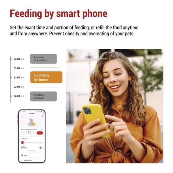 Автоматична розумна годівниця для домашніх тварин EMOS GOSMART H6002 4 літра WiFi H6002 фото