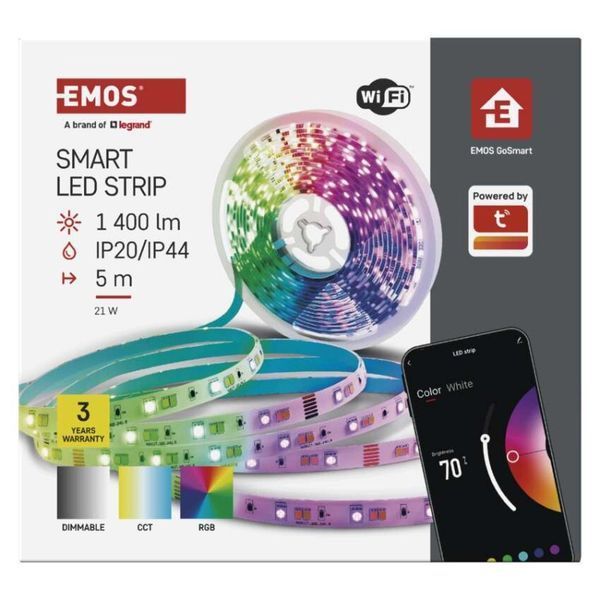Светодиодная лента GoSmart WiFi 5 м, 22 Вт, 1400 лм, RGB/CCT ZPW518R ZPW518R фото