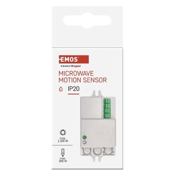 Датчик руху мікрохвильовий EMOS G1210 IP20 360&deg; білий G1210 фото