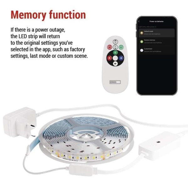 Светодиодная лента GoSmart WiFi 5 м, 22 Вт, 1400 лм, RGB/CCT ZPW518R ZPW518R фото