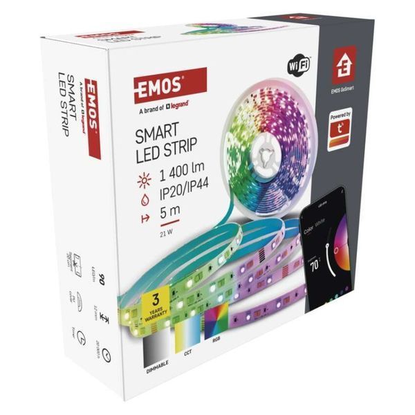 Светодиодная лента GoSmart WiFi 5 м, 22 Вт, 1400 лм, RGB/CCT ZPW518R ZPW518R фото