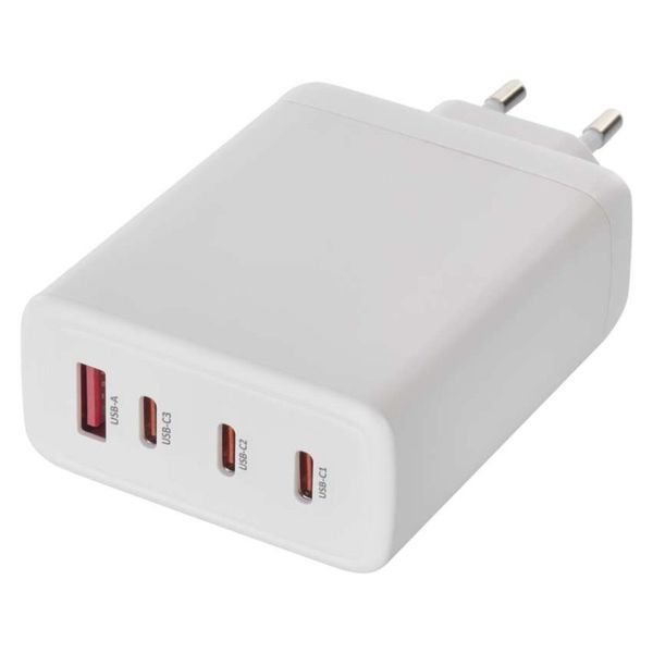 Универсальное USB GAN зарядное устройство EMOS V06G120 1xUSB-A, 3xUB-C 120W 220V PD V06G120 фото