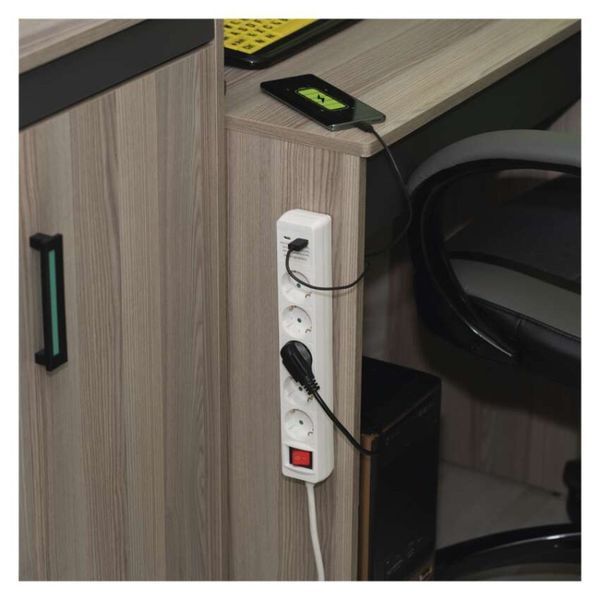 Мережевий подовжувач Emos P1523CU 5 розеток 3 м 1,5 мм&sup2; USB-A USB-C P1523CU фото