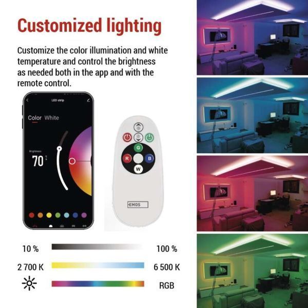 Светодиодная лента GoSmart WiFi 5 м, 22 Вт, 1400 лм, RGB/CCT ZPW518R ZPW518R фото