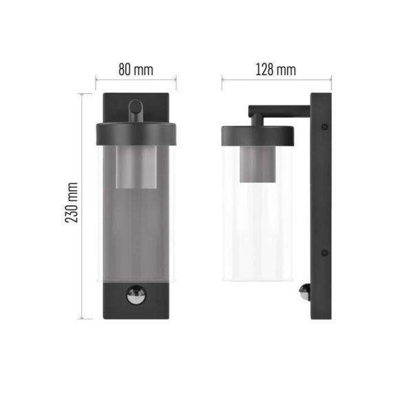 Светильник светодиодный садовый EMOS ZGC040P e27, ip44, PIR, 15w, настенный ZGC040P фото