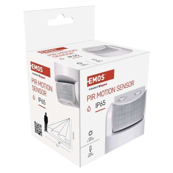 Датчик руху EMOS PIR IP65 W 1200W Білий G1240 G1240 фото