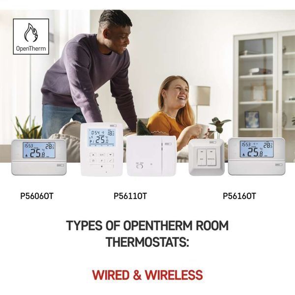 Кімнатний програмований бездротовий термостат OpenTherm P5616OT P5616OT фото
