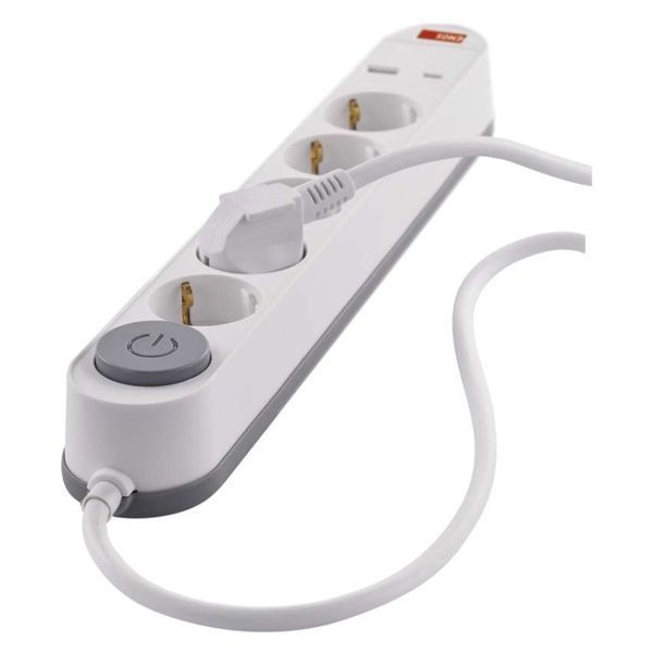 Мережевий подовжувач Emos P1523PD 5 розеток 3 м 1,5 мм&sup2; USB-A USB-C P1523PD фото