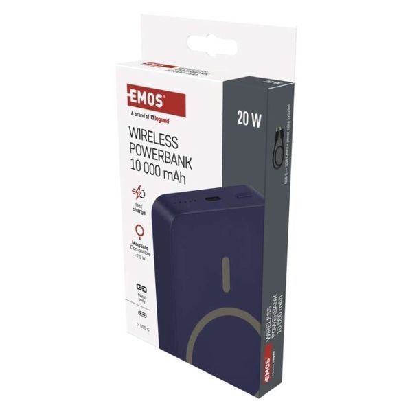 Повербанк беспроводной EMOS B0551BL MagSafe 10 000 мАч 20 Вт B0551BL фото