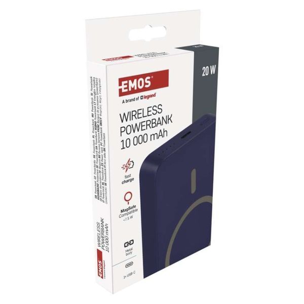 Повербанк беспроводной EMOS B0551BL MagSafe 10 000 мАч 20 Вт B0551BL фото