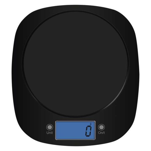 Цифровые кухонные весы EMOS EV025, черные с чашей EV025 фото
