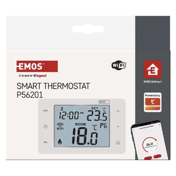 Цифровий кімнатний термостат EMOS P56201 з Wi-Fi P56201 фото