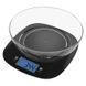 Цифровые кухонные весы EMOS EV025, черные с чашей EV025 фото 1