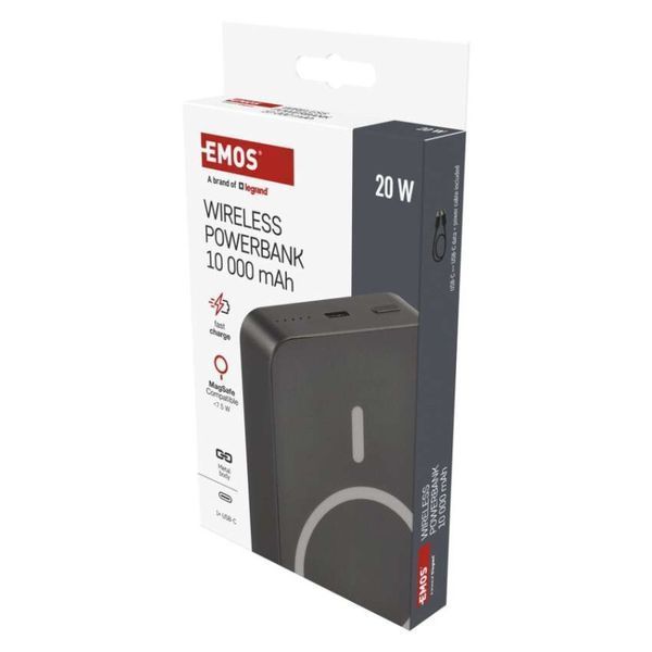 Повербанк беспроводной EMOS B0551GY MagSafe 10 000 мАч 20 Вт B0551GY фото