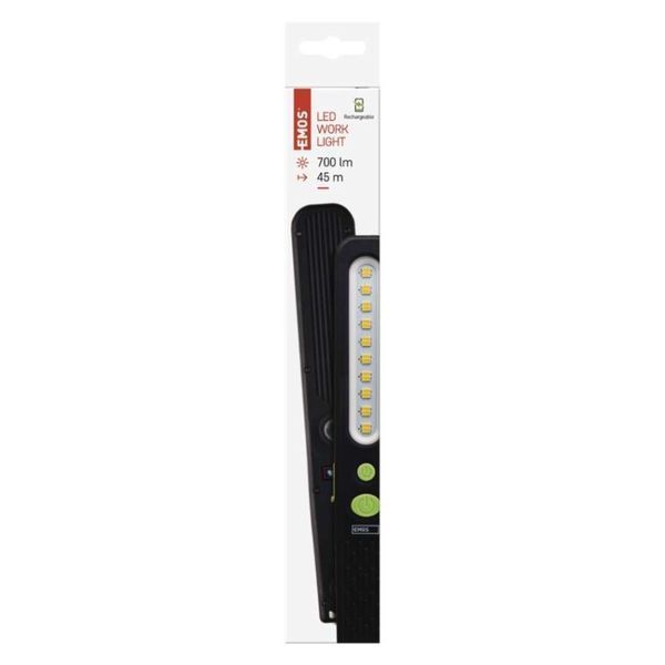 Ліхтар акумуляторний Emos P4538 700 Lm 1200 mAh пластик гума магніт P4538 фото