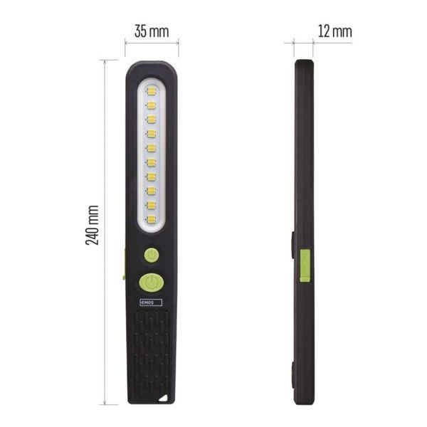 Ліхтар акумуляторний Emos P4538 700 Lm 1200 mAh пластик гума магніт P4538 фото