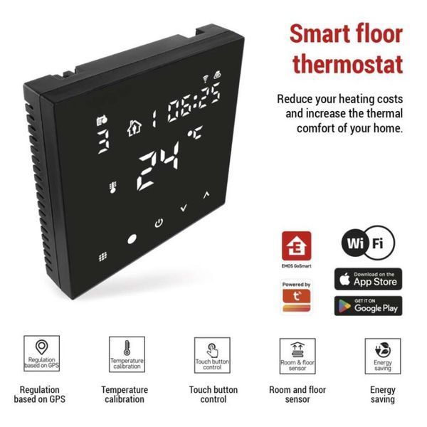 Программируемый напольный проводной WiFi термостат GoSmart P56201BUF P56201BUF фото