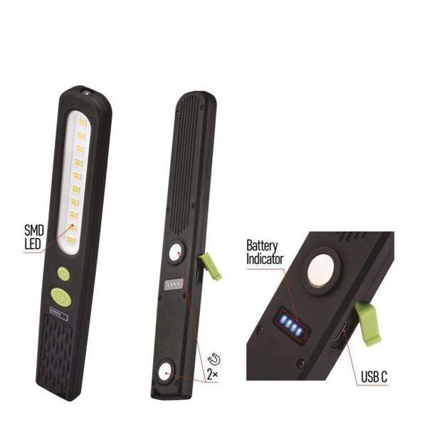 Ліхтар акумуляторний Emos P4538 700 Lm 1200 mAh пластик гума магніт P4538 фото