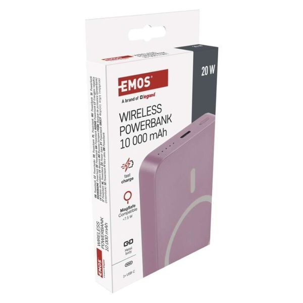 Повербанк бездротовий EMOS B0551S MagSafe 10 000 мАг 20 Вт B0551S фото