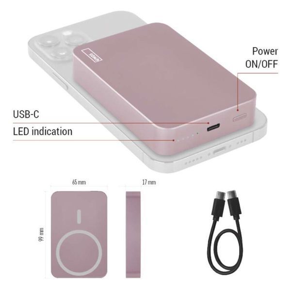 Повербанк бездротовий EMOS B0551S MagSafe 10 000 мАг 20 Вт B0551S фото