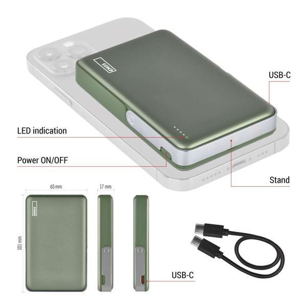 Повербанк EMOS B0552AG MagSafe 10 000 мАг 20 Вт  B0552AG фото