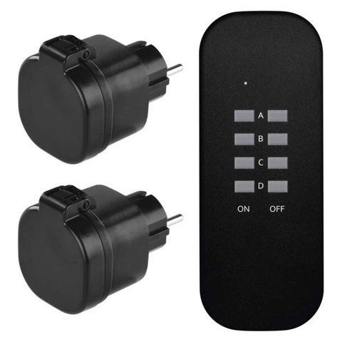 Розетки з дистанційним керуванням Emos P0068 IP44 3 000 Вт 1&times;CR2032 P0068 фото