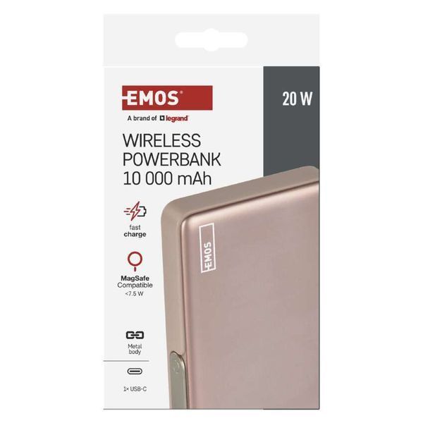 Повербанк EMOS B0552RG MagSafe 10 000 мАч 20 Вт B0552RG фото