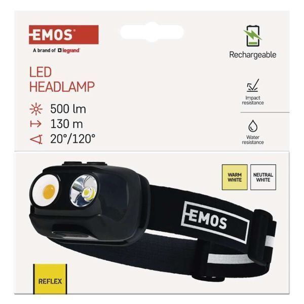 Ліхтар налобний акумуляторний Emos P3542 COB LED 500 Lm Li-pol 1200 mAh P3542 фото