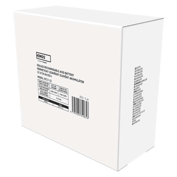 Акумуляторна батарея EMOS B9655, AGM, 12V, 18Ah, L1 B9655 фото
