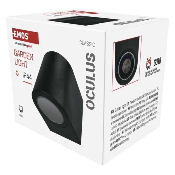 Світильник світлодіодний садовий EMOS OCULUS, 8.8 &times; 6.7 &times; 8 cm, 1 &times; GU10, 35 W ZGF010P ZGF010P фото