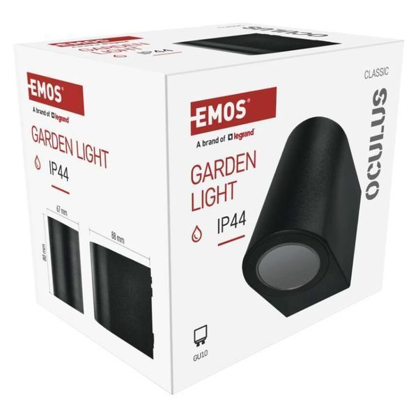 Світильник світлодіодний садовий EMOS OCULUS, 8.8 &times; 6.7 &times; 8 cm, 1 &times; GU10, 35 W ZGF010P ZGF010P фото