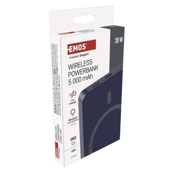 Повербанк EMOS B0555BL MagSafe 5 000 мАч 20 Вт B0555BL фото