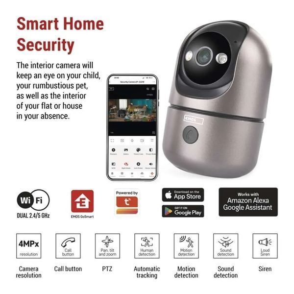 Розумна IP-камера Emos H4062 GoSmart внутрішня поворотна Wi-Fi H4062 фото
