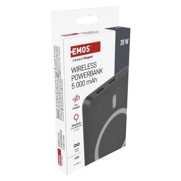 Повербанк EMOS B0555GY MagSafe 5 000 мАг 20 Вт B0555GY фото