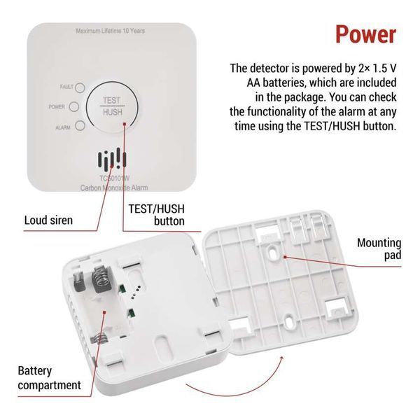 Сигналізатор CO GoSmart TCS0101W з WiFi P56400S P56400S фото